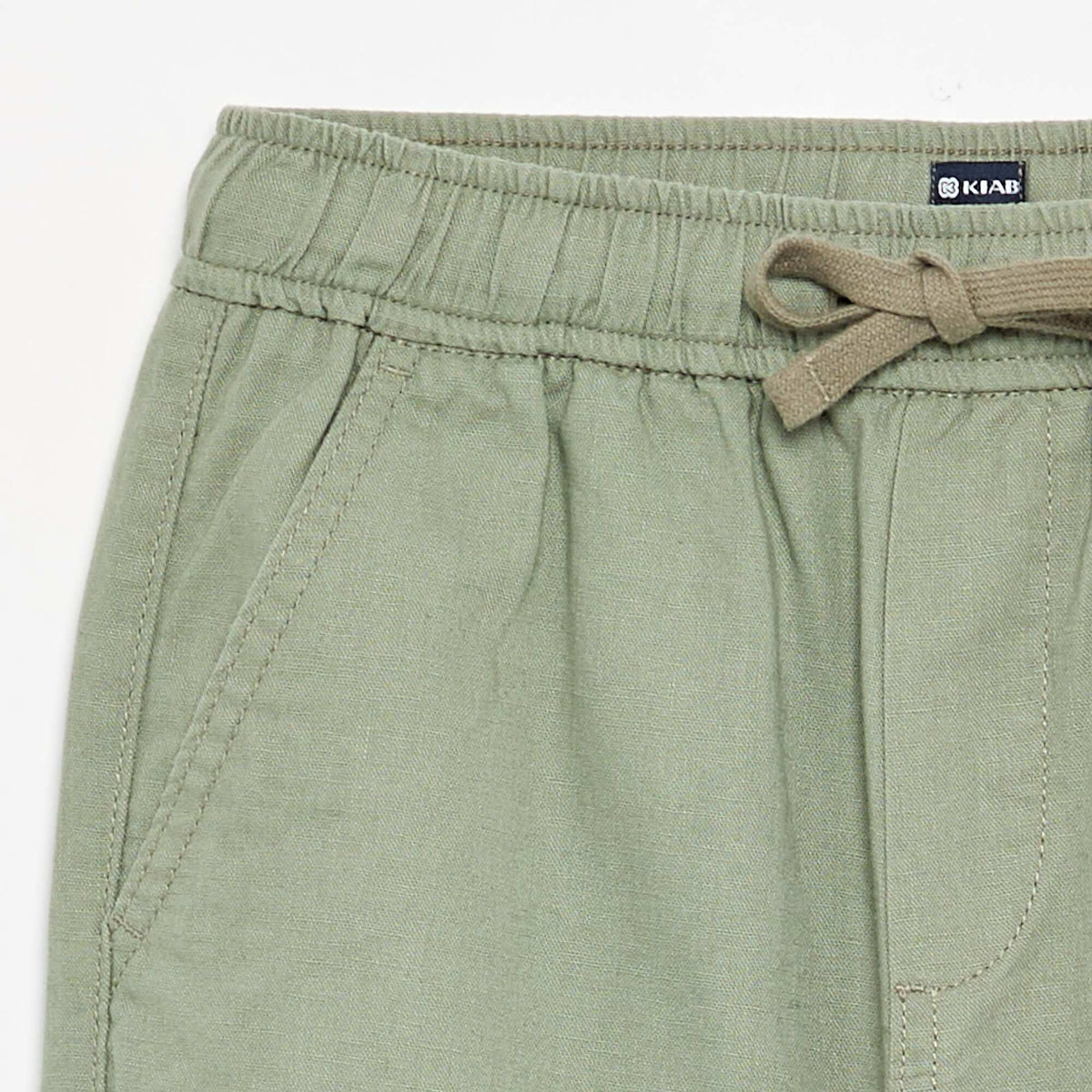 Pantalon en lin et coton VERT