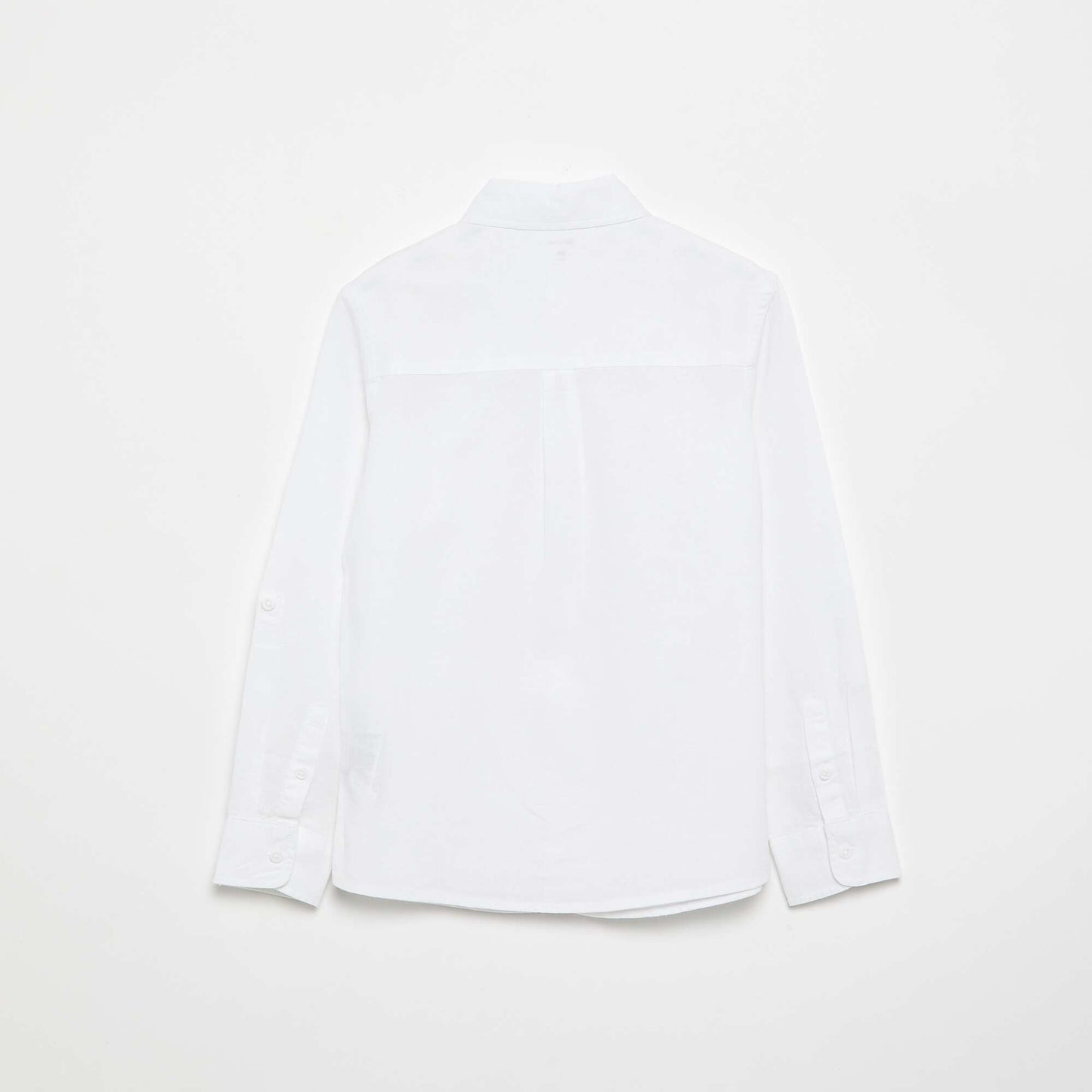 Chemise à manches longues et poche poitrine BLANC