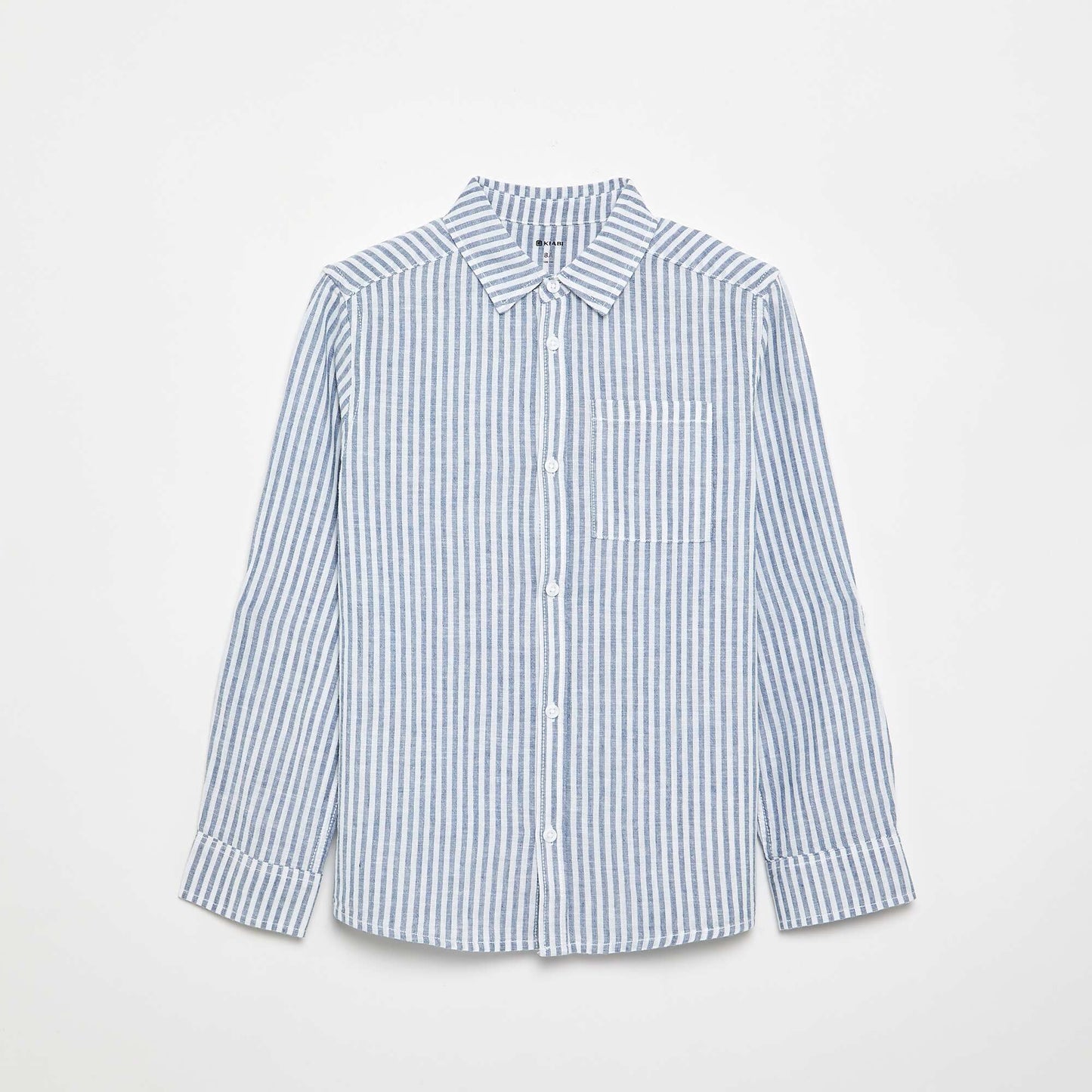 Chemise à manches longues et poche poitrine BLANC