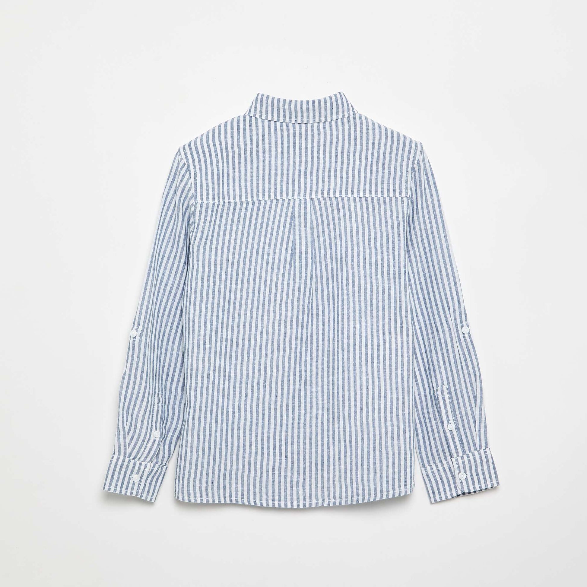 Chemise à manches longues et poche poitrine BLANC