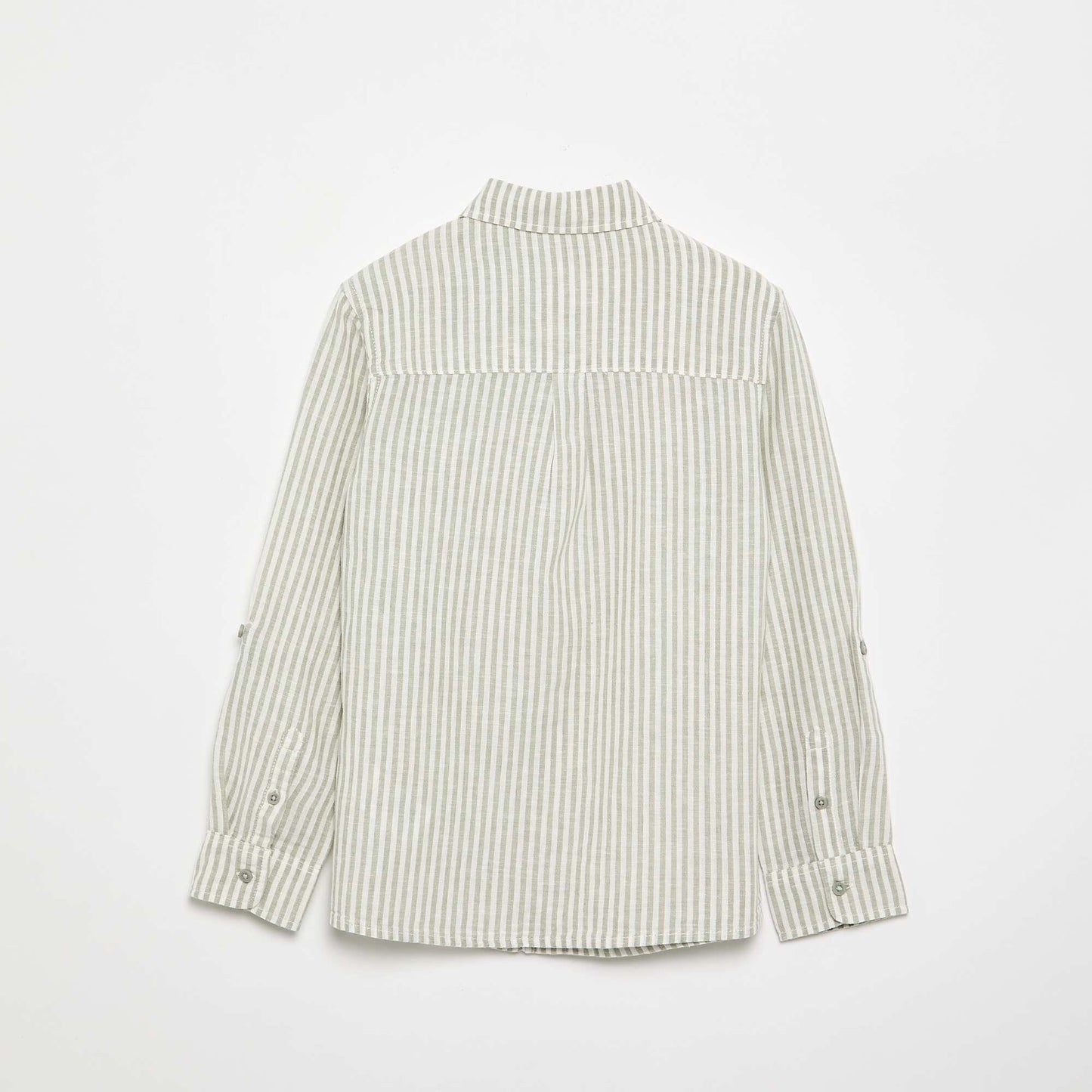 Chemise à manches longues et poche poitrine BLANC