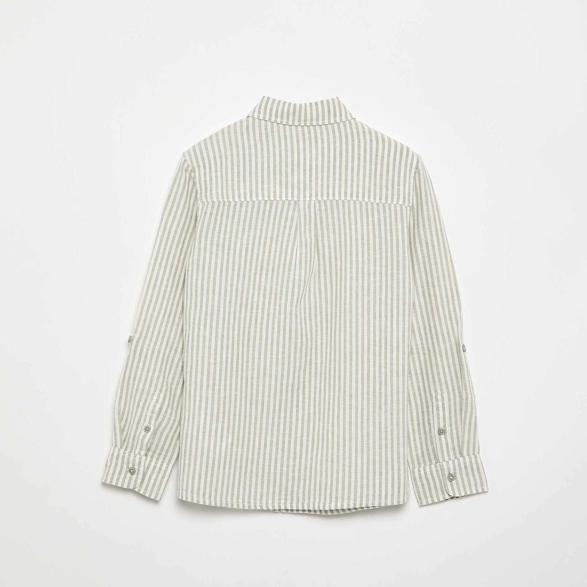 Chemise à manches longues et poche poitrine BLANC