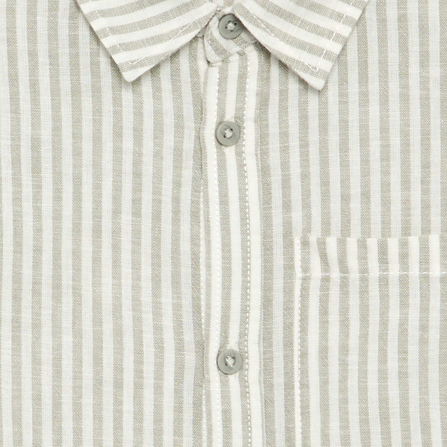 Chemise à manches longues et poche poitrine BLANC