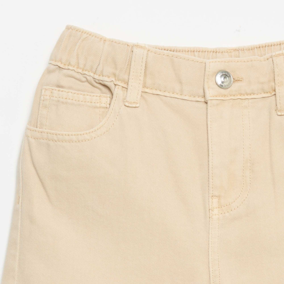 Pantalon wide leg à taille ajustable BEIGE