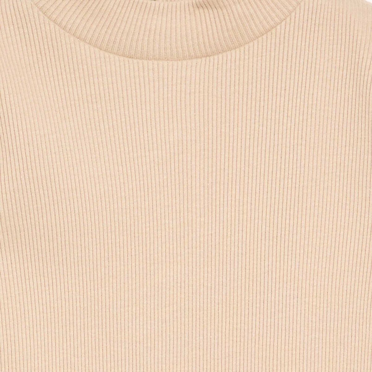Sous-pull en maille côtelée BEIGE