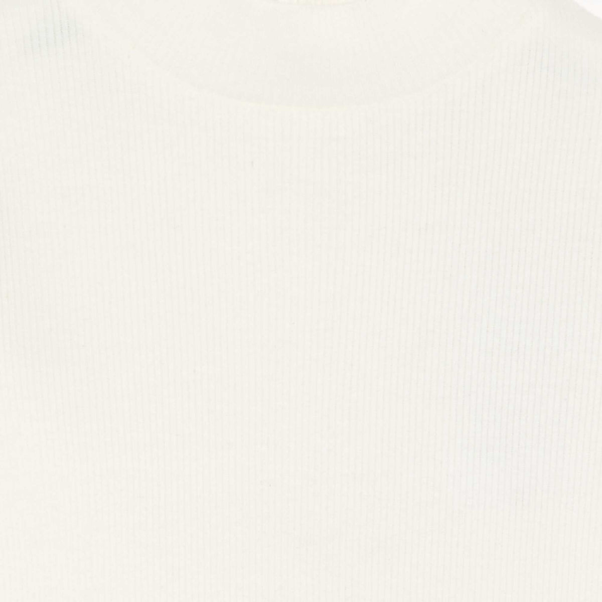 Sous-pull en maille côtelée BLANC