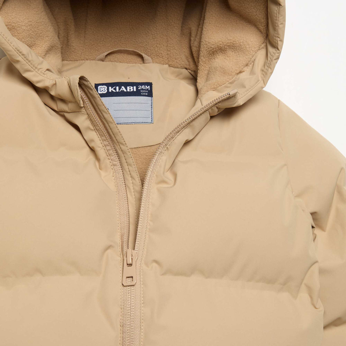 Doudoune matelassée à capuche BEIGE