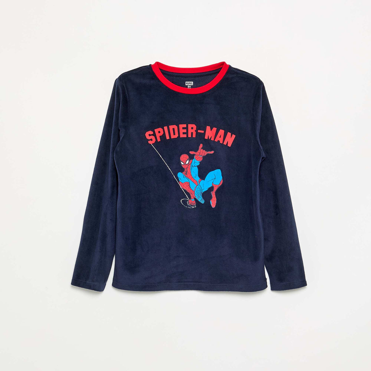 Ensemble pyjama long 'Spiderman' en polaire - 2 pièces BLEU