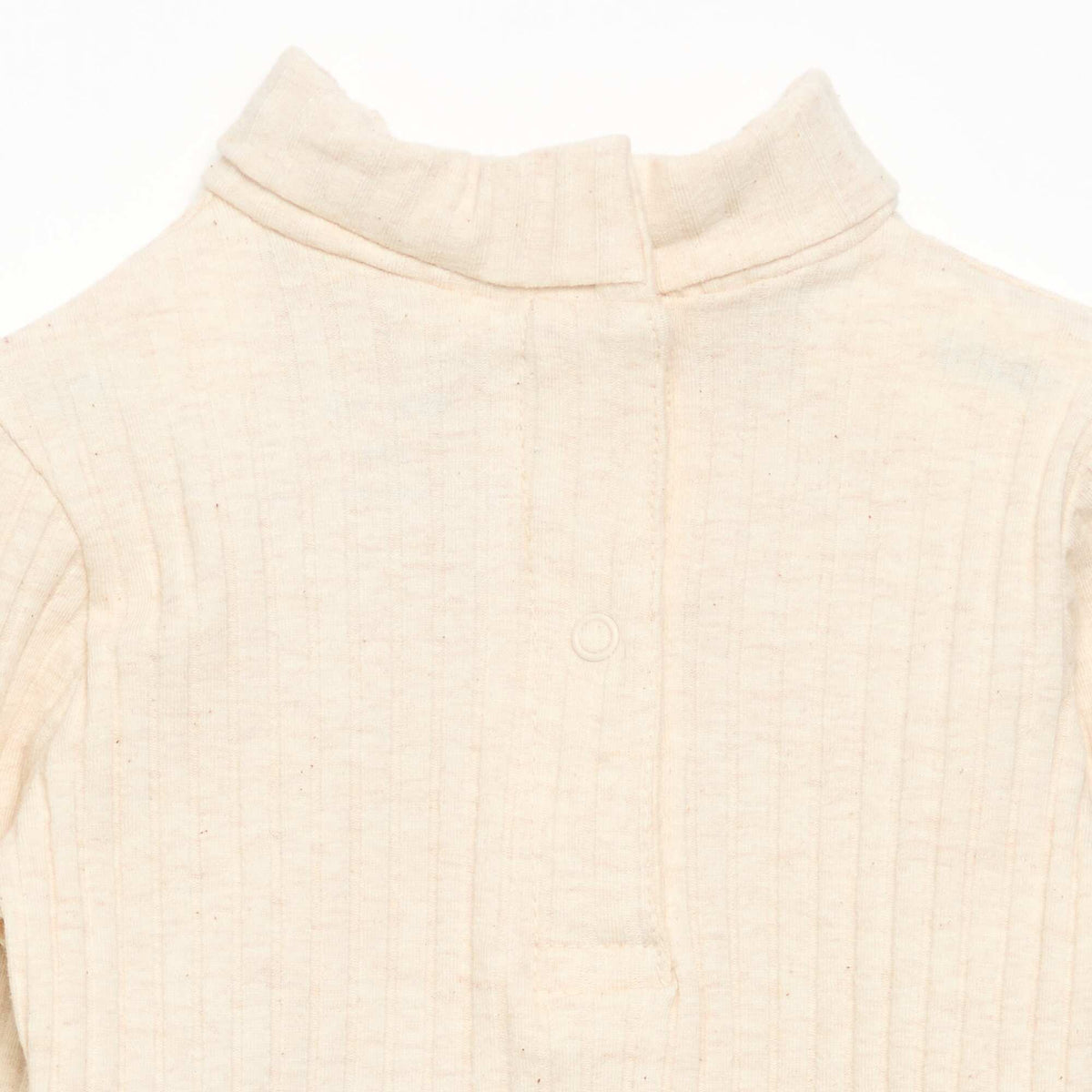 Sous-pull en maille côtelée plate BEIGE