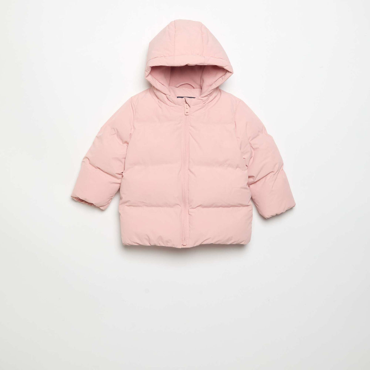 Doudoune imprimée matelassée à capuche ROSE