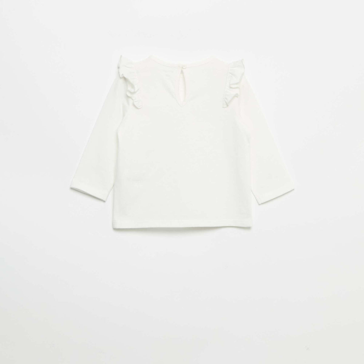 Lot de 2 t-shirts manches longues en jersey coton BLANC