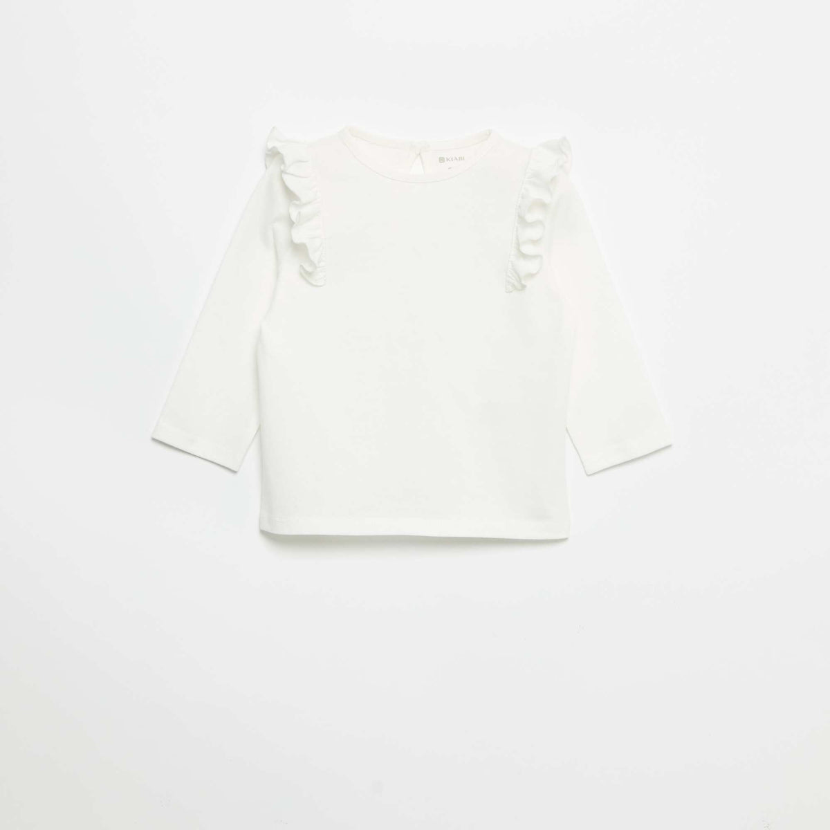 Lot de 2 t-shirts manches longues en jersey coton BLANC