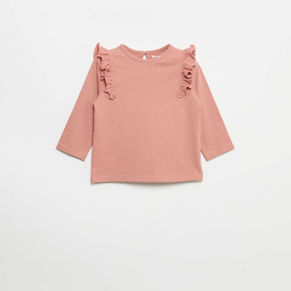 Lot de 2 t-shirts manches longues en jersey coton ROSE