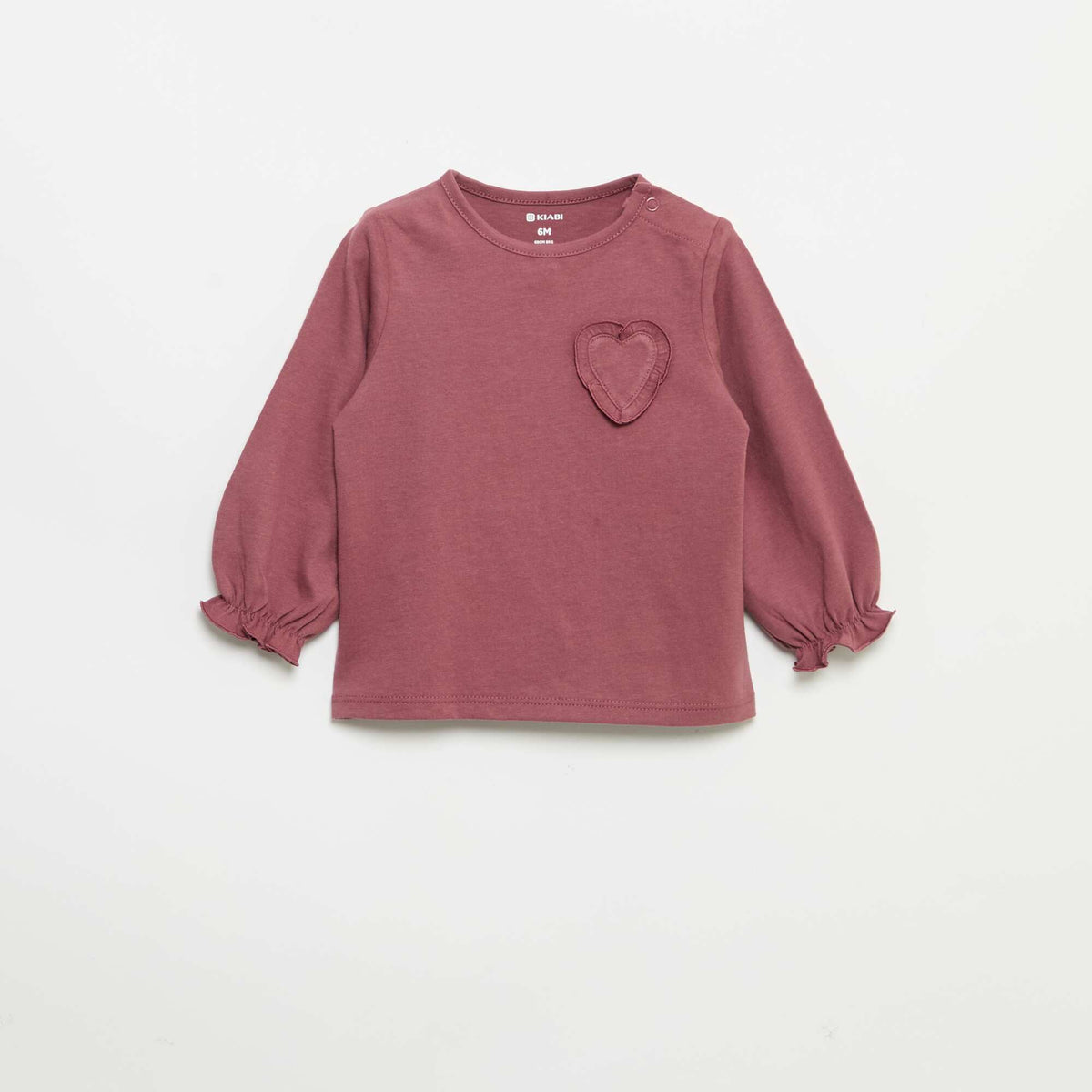 Lot de 2 t-shirts manches longues en jersey coton ROSE