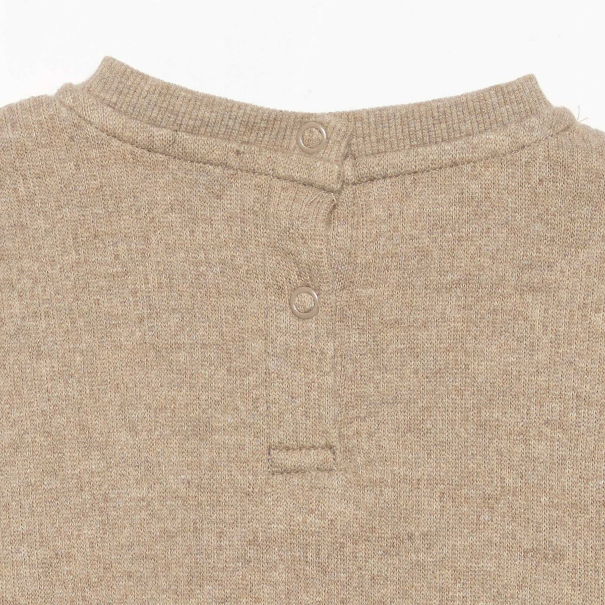 Ensemble 2 pièces en maille côtelée - Sweat + pantalon BEIGE
