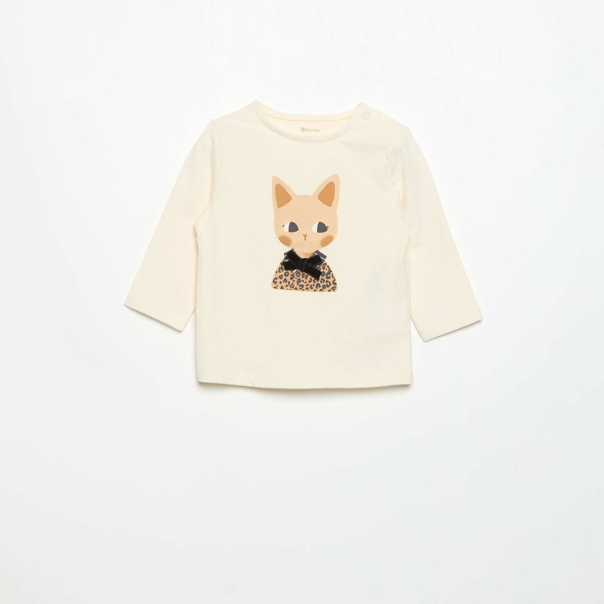 T-shirt en jersey manches longues BLANC
