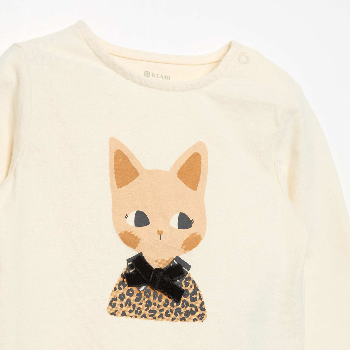 T-shirt en jersey manches longues BLANC