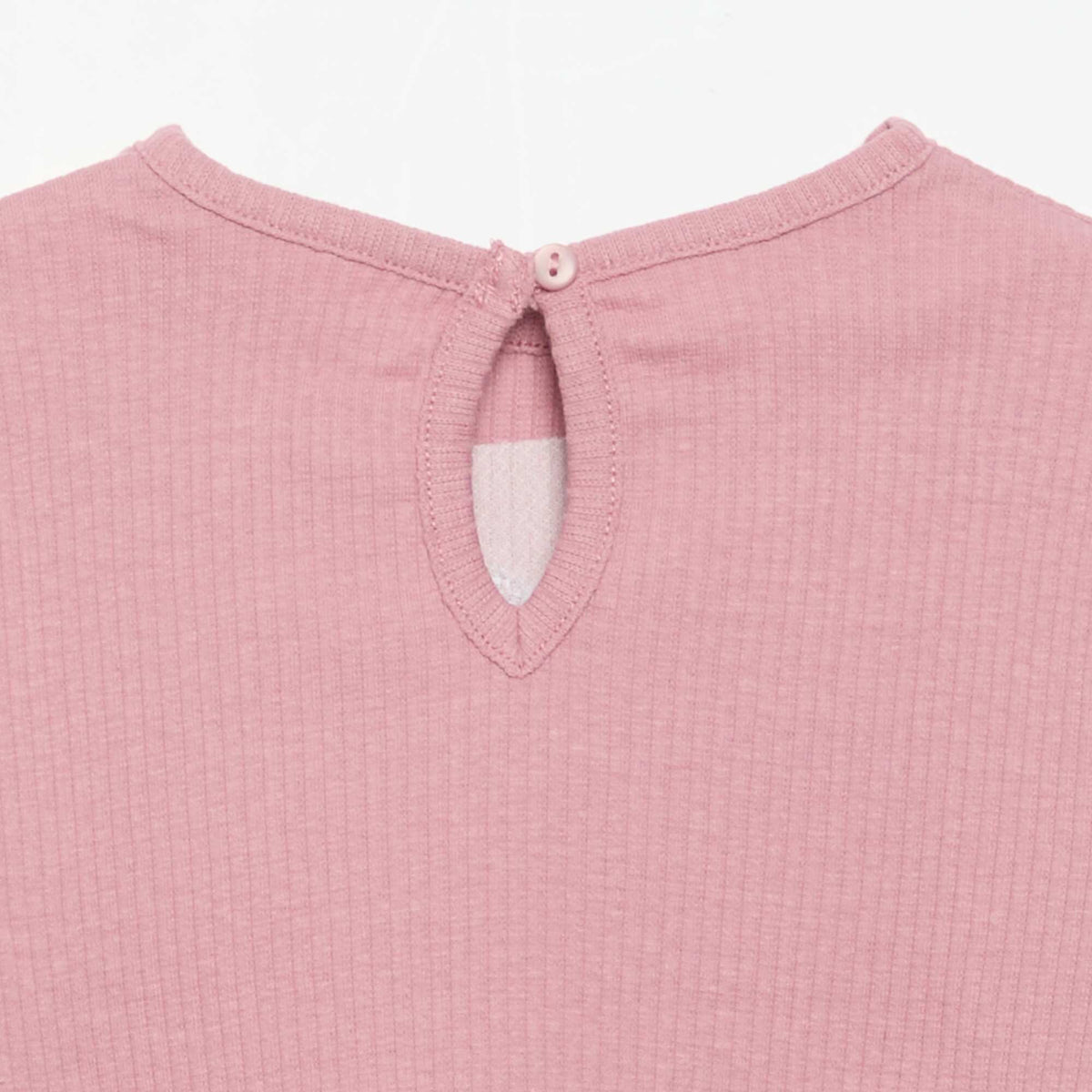 T-shirt côtelé à manches longues ROSE