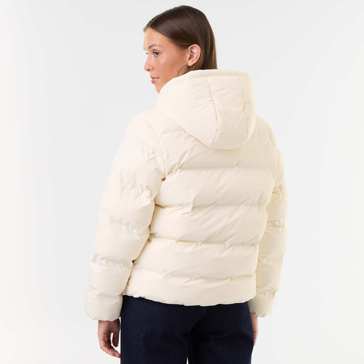 Doudoune matelassée à capuche BLANC