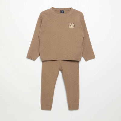Ensemble 2 pièces - Pull + pantalon MARRON