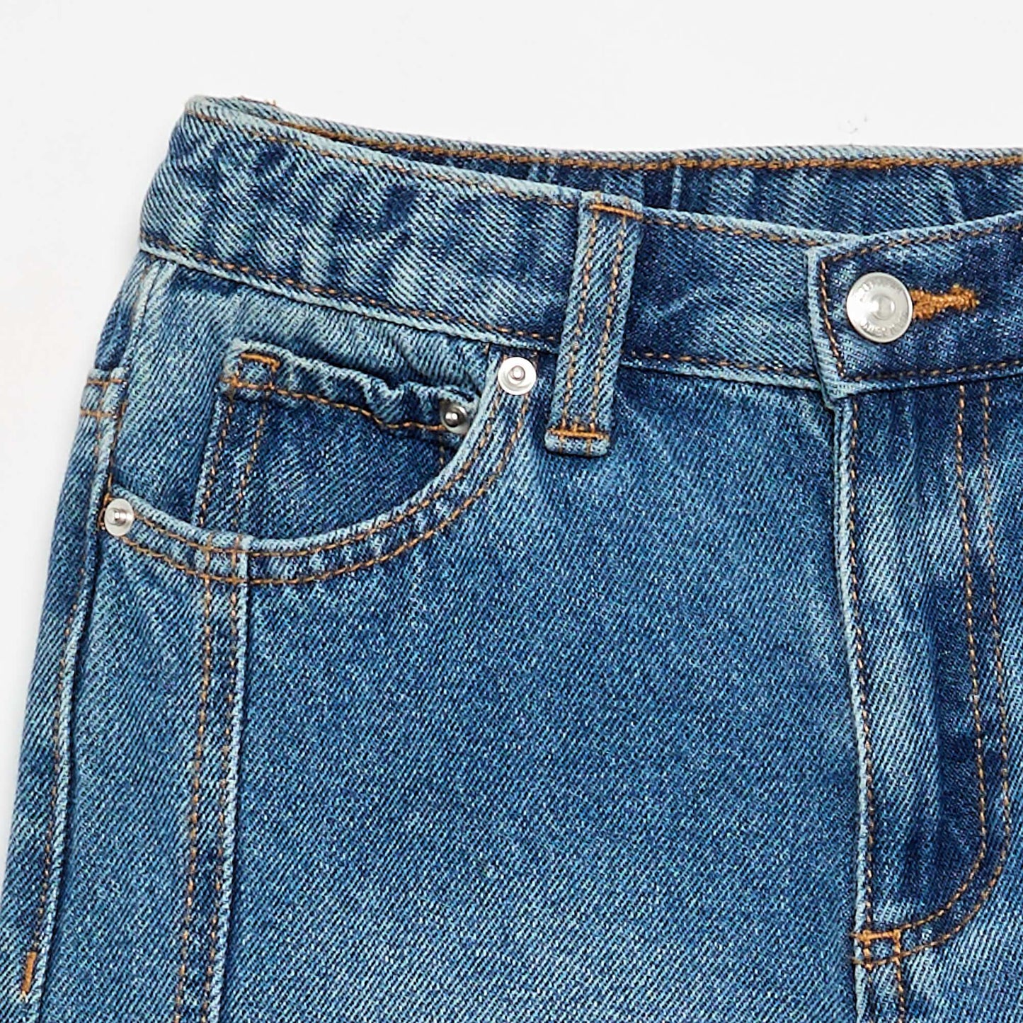 Pantalon large en denim BLEU