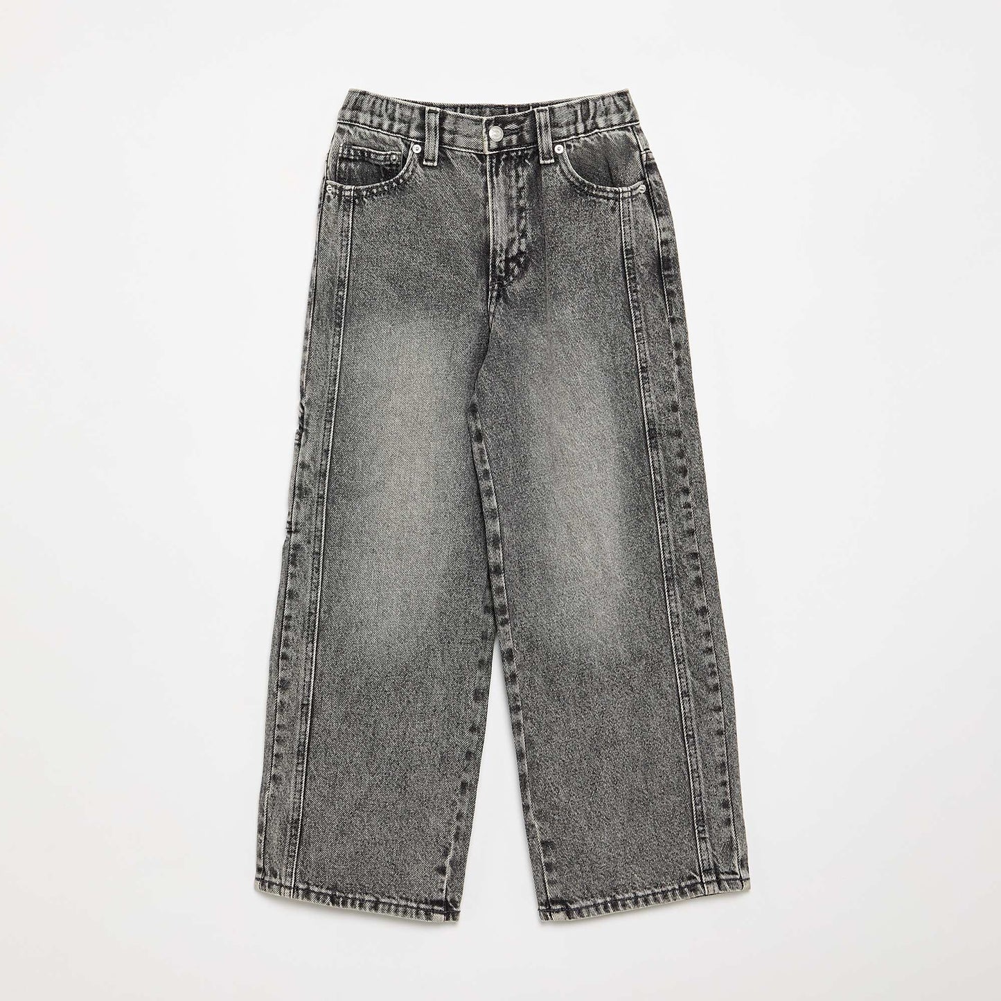 Pantalon large en denim GRIS