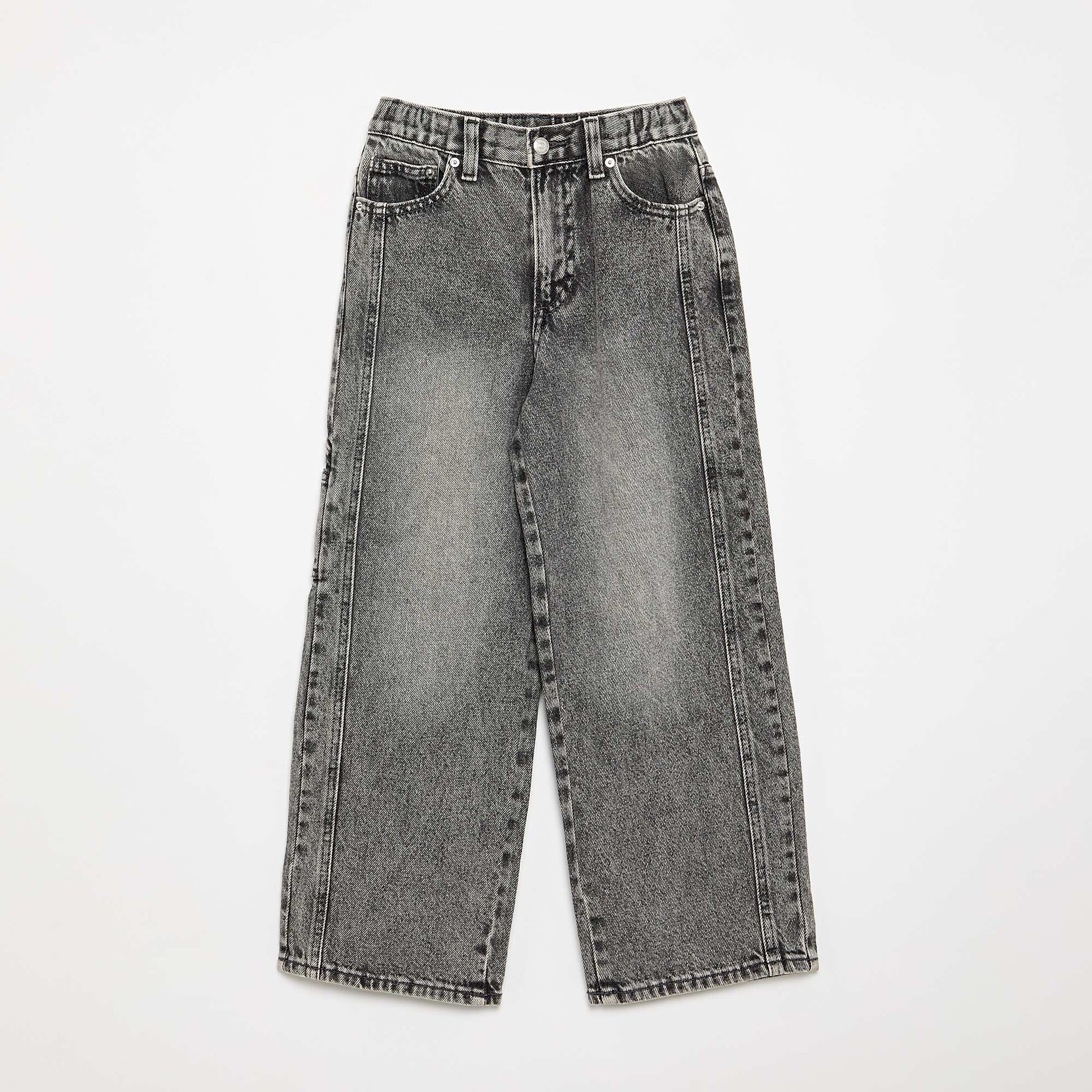 Pantalon large en denim GRIS