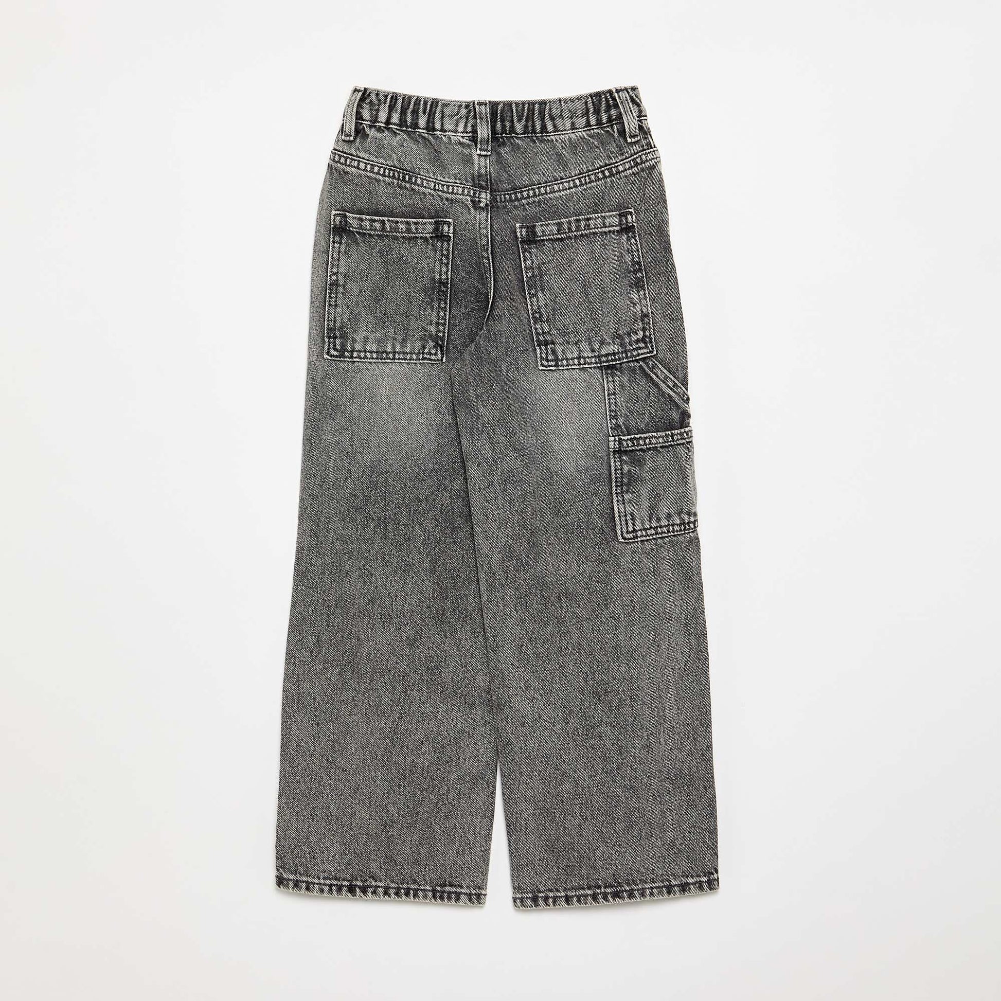 Pantalon large en denim GRIS
