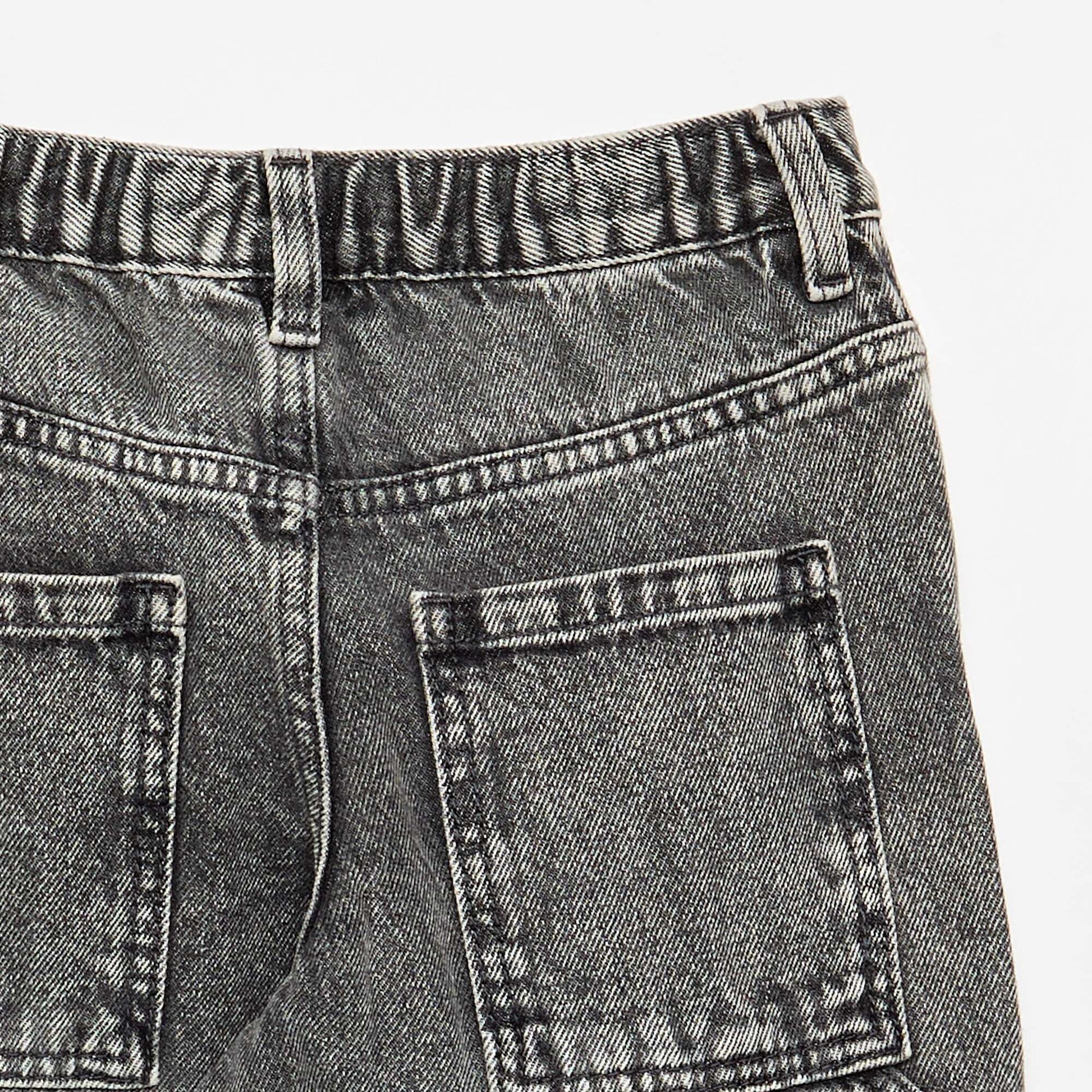 Pantalon large en denim GRIS