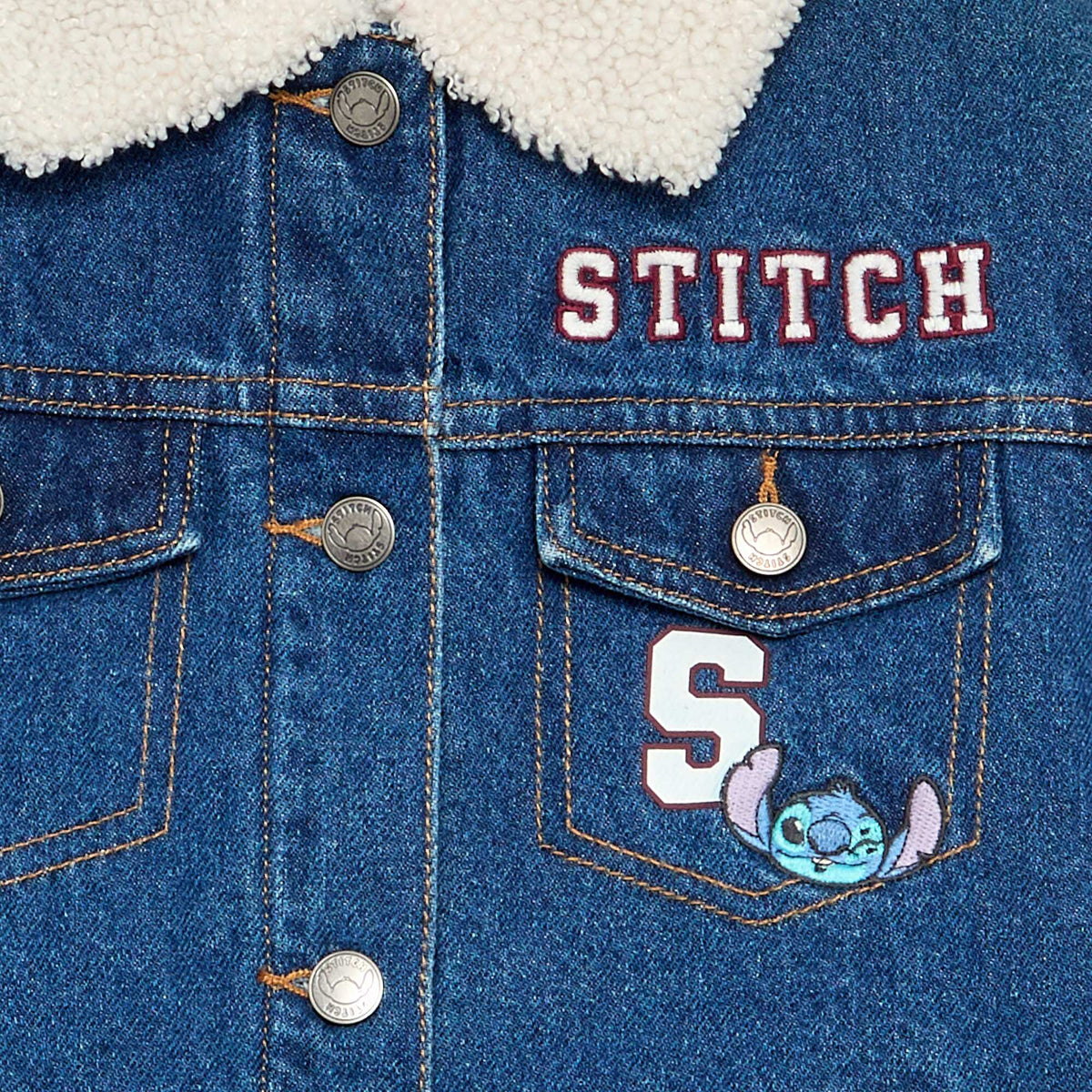 Veste en denim 'Disney' 'Stitch' BLEU
