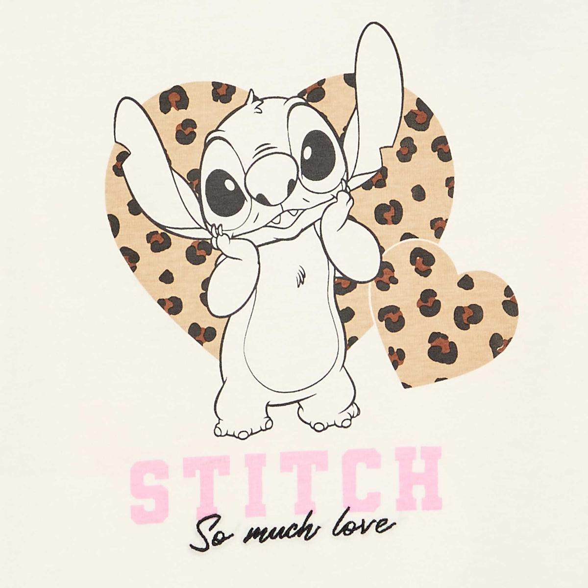 T-shirt 'Disney' 'Stitch' à manches longues BLANC