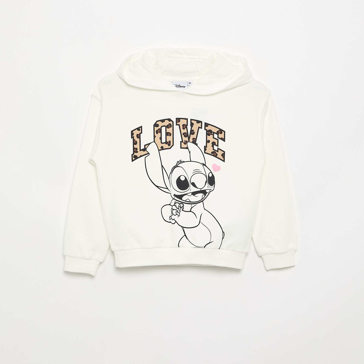 Sweat à capuche 'Disney' 'Stitch BLANC