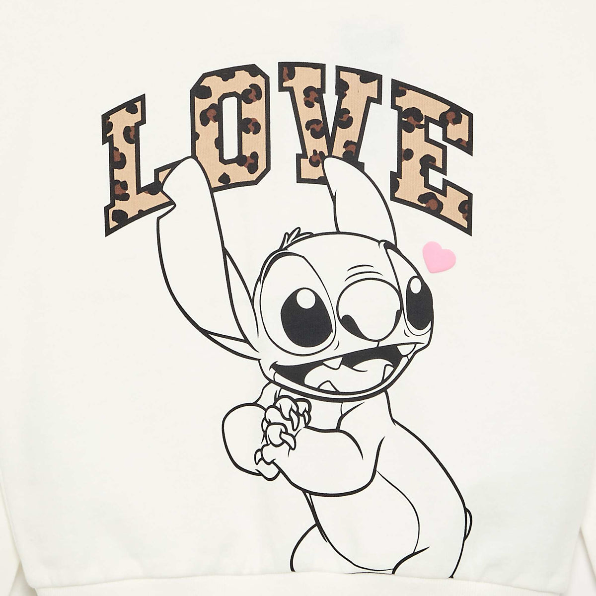 Sweat à capuche 'Disney' 'Stitch BLANC
