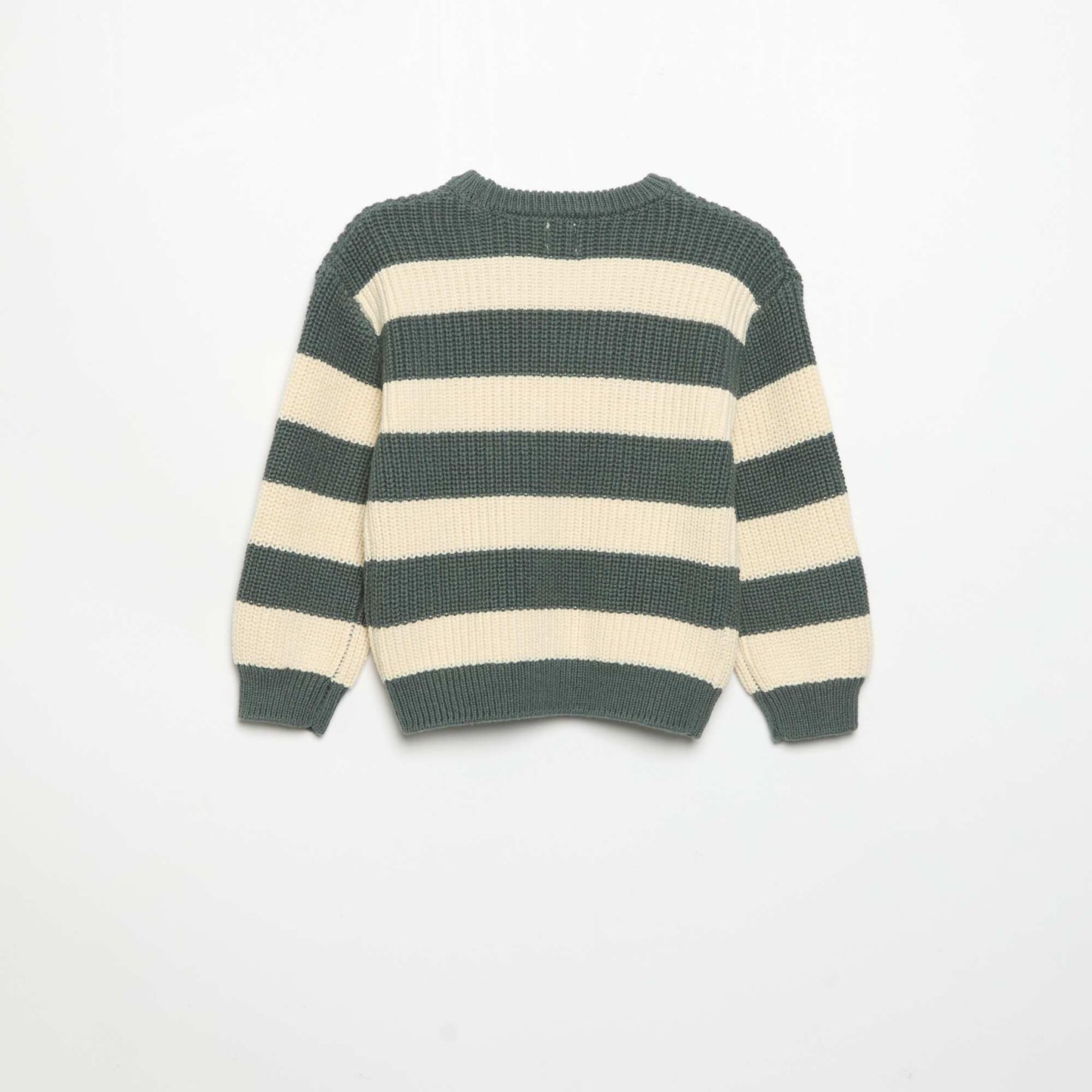 Pull rayé avec boutonnage épaule VERT