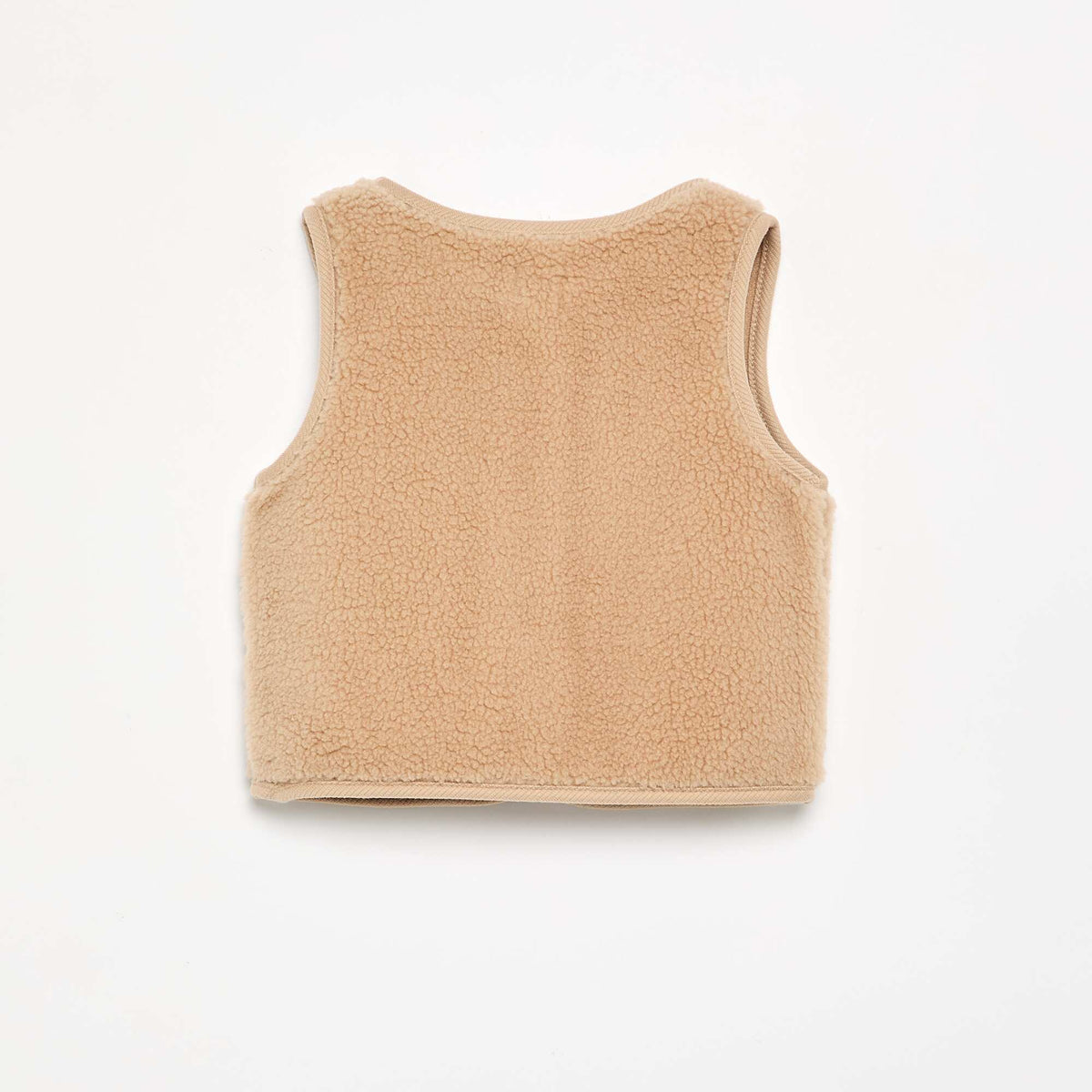 Veste sans manches effet moutonné BEIGE