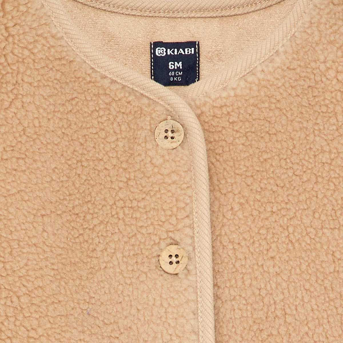 Veste sans manches effet moutonné BEIGE