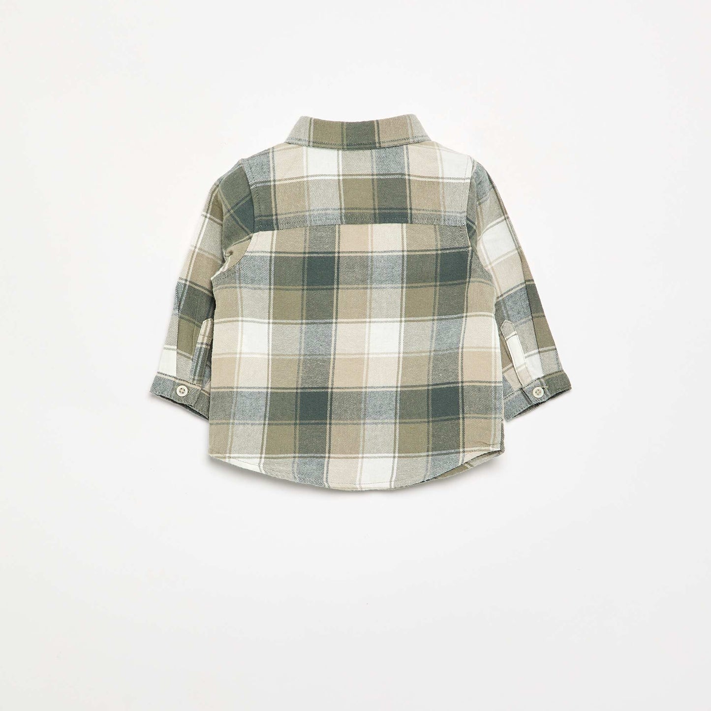 Chemise à carreaux et manches longues VERT