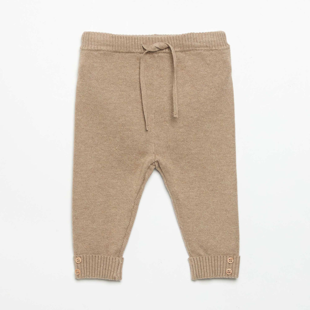 Lot de 2 pantalons en coton tricoté BEIGE
