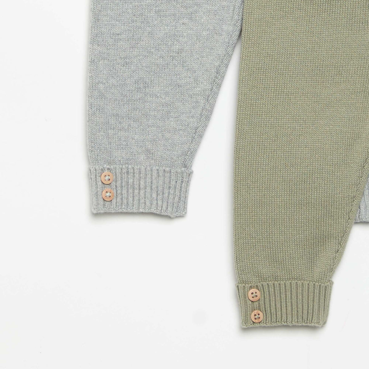 Lot de 2 pantalons en coton tricoté GRIS