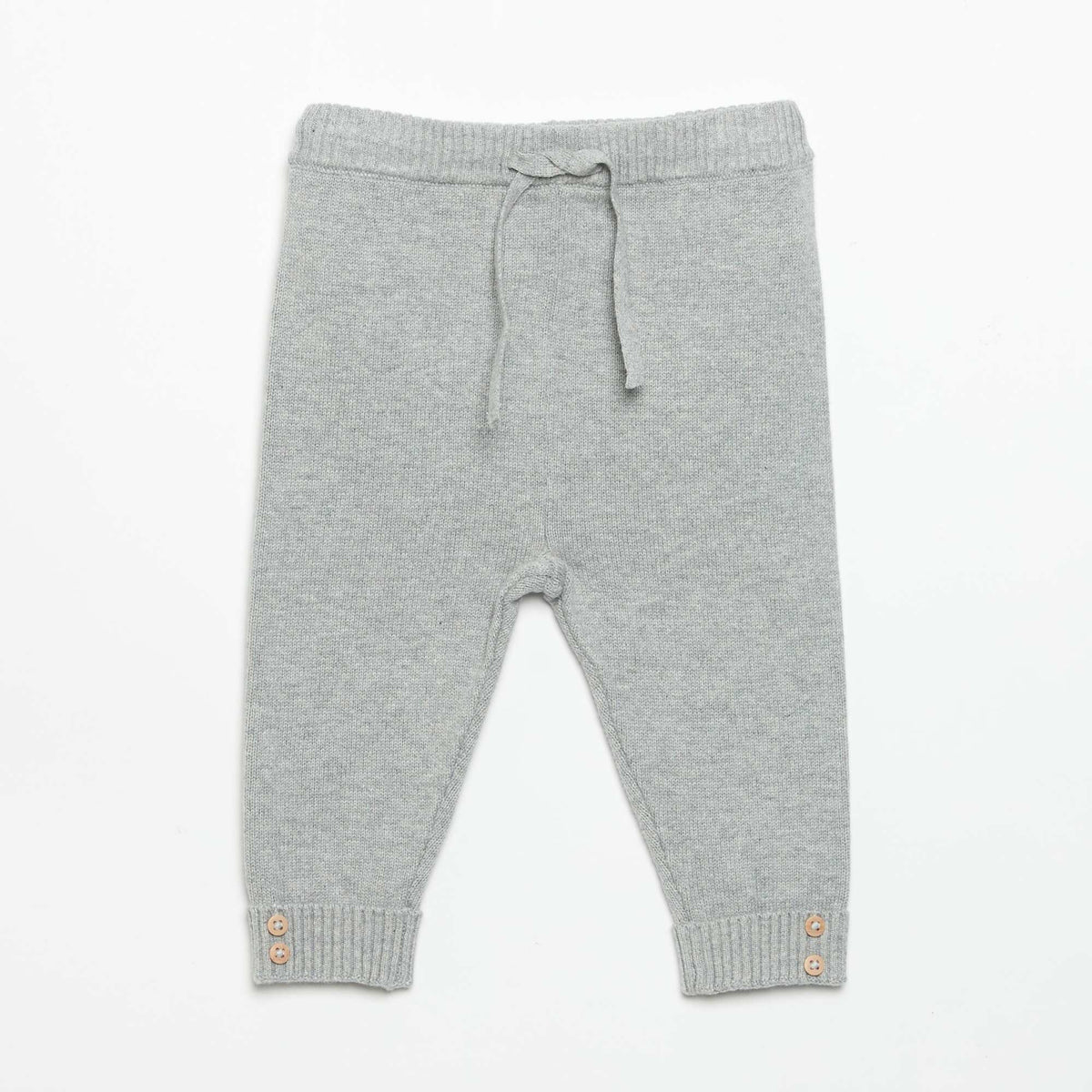 Lot de 2 pantalons en coton tricoté GRIS