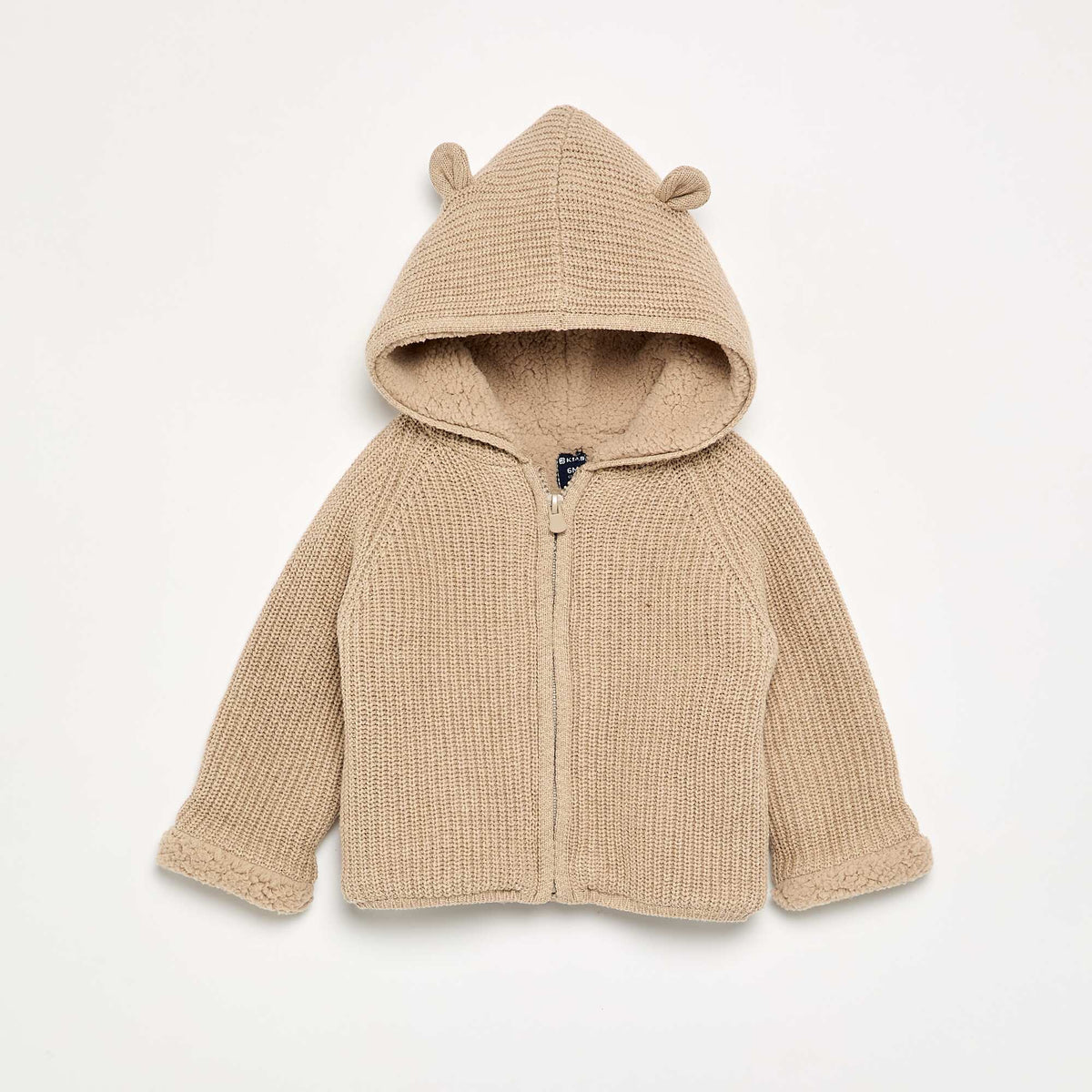 Gilet à capuche intérieur moutonné BEIGE