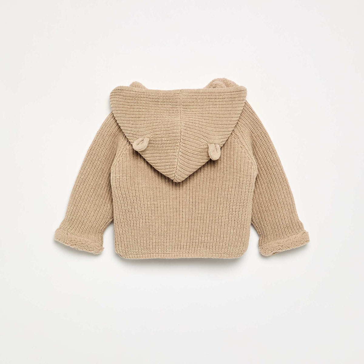 Gilet à capuche intérieur moutonné BEIGE