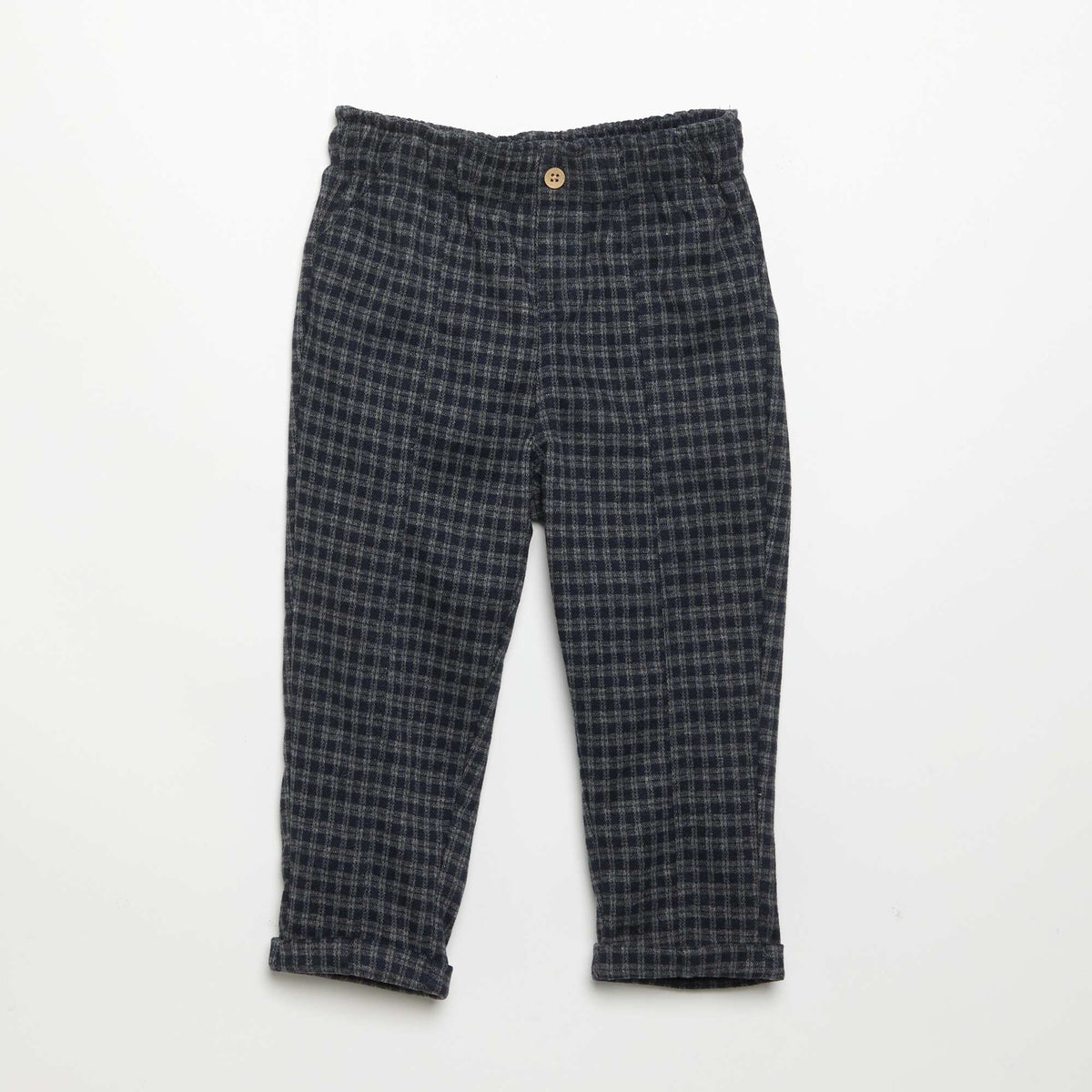 Pantalon en flanelle grattée BLEU