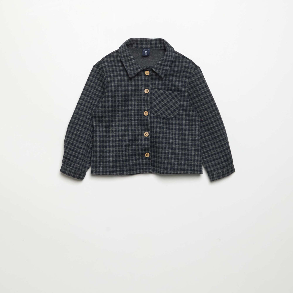Chemise en flanelle à carreaux BLEU