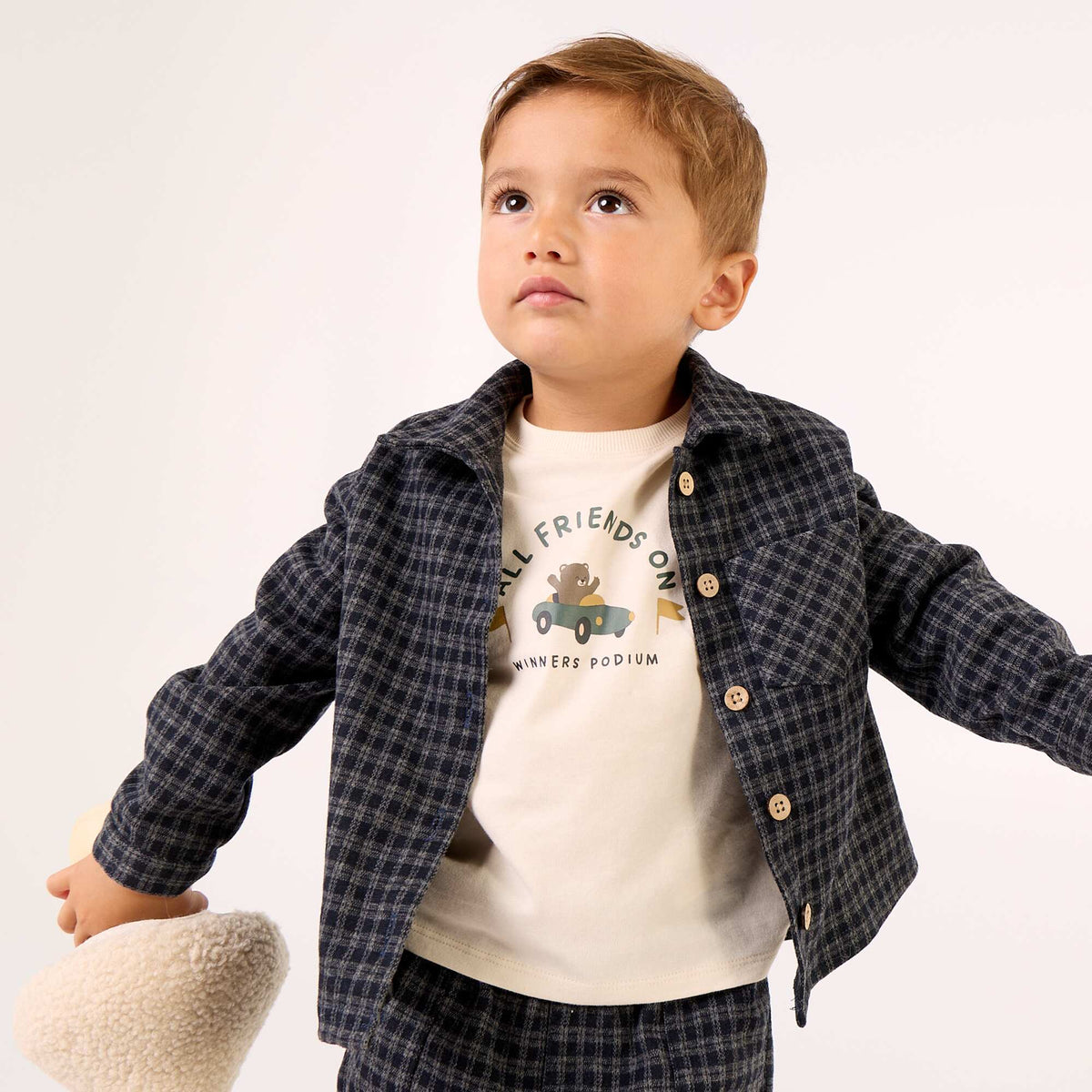 Chemise en flanelle à carreaux BLEU