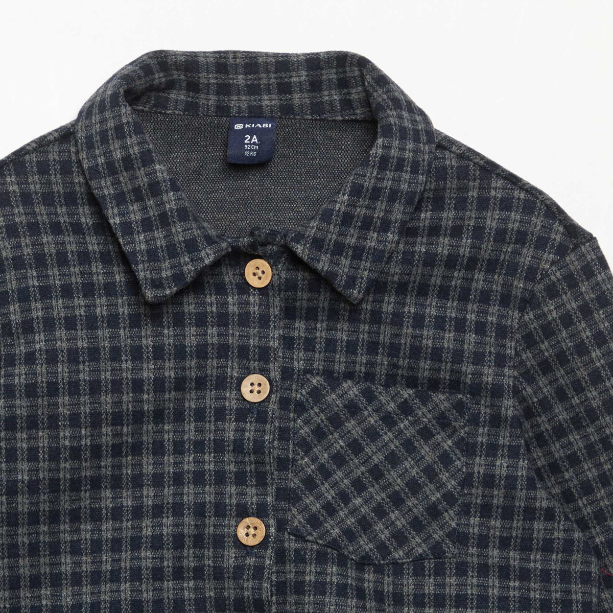 Chemise en flanelle à carreaux BLEU