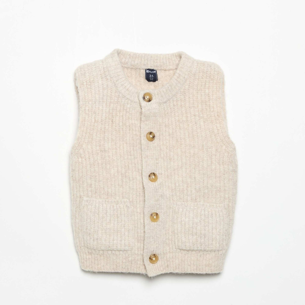 Gilet sans manches avec poches BEIGE