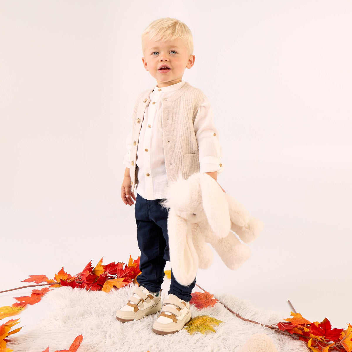 Gilet sans manches avec poches BEIGE