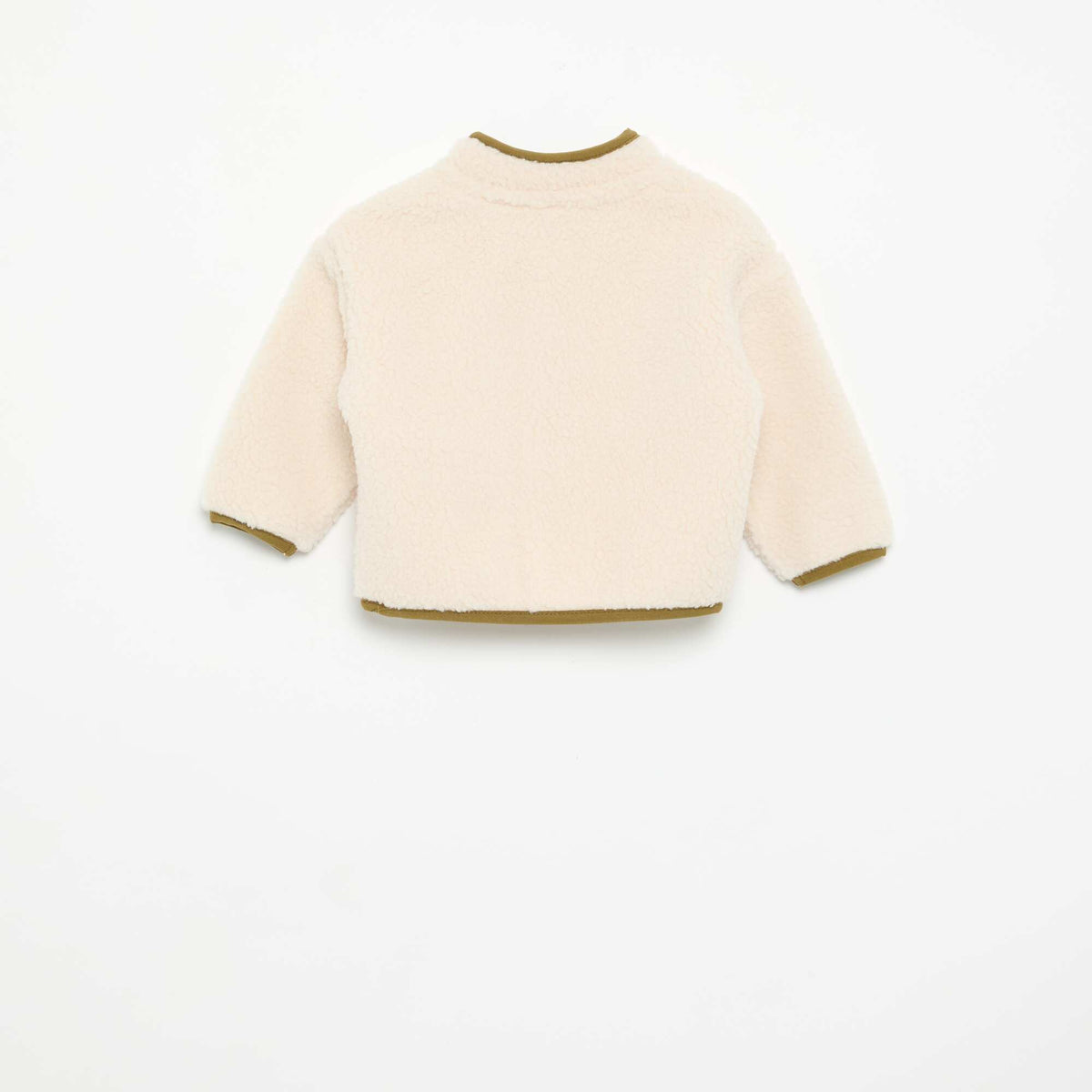 Gilet moutonné à manches longues BEIGE
