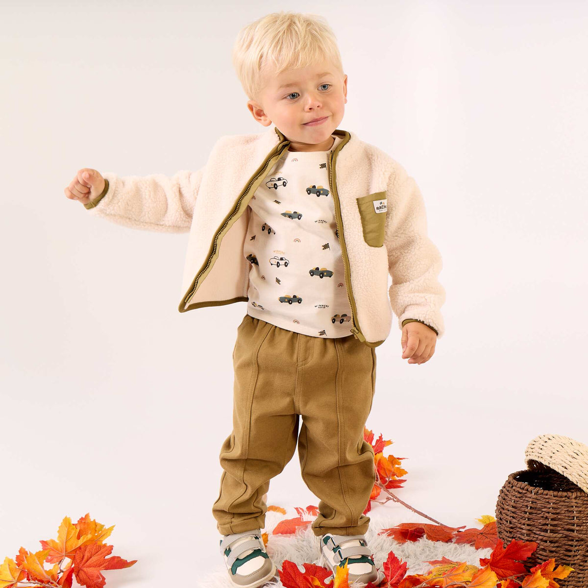 Gilet moutonné à manches longues BEIGE